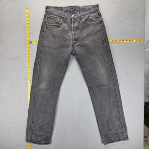 VTG Levis 501 Jeans Womens Gray Straight Button Fly Made in USA 90s Fits 30x29